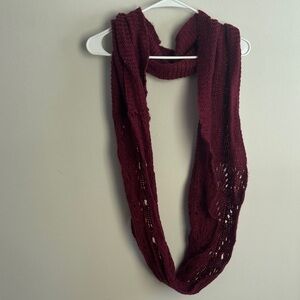Charlotte Russe Deep Red Knit Infinity Scarf